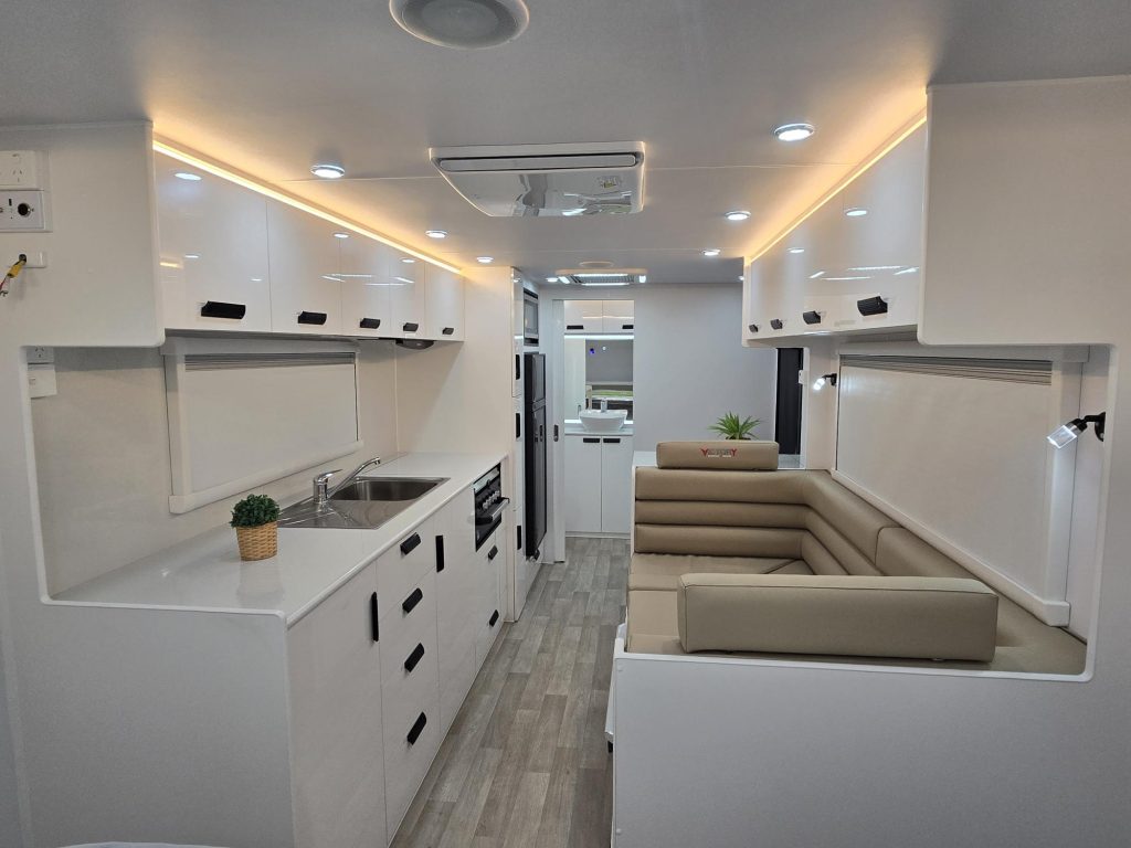 Interior of a luxury caravan
